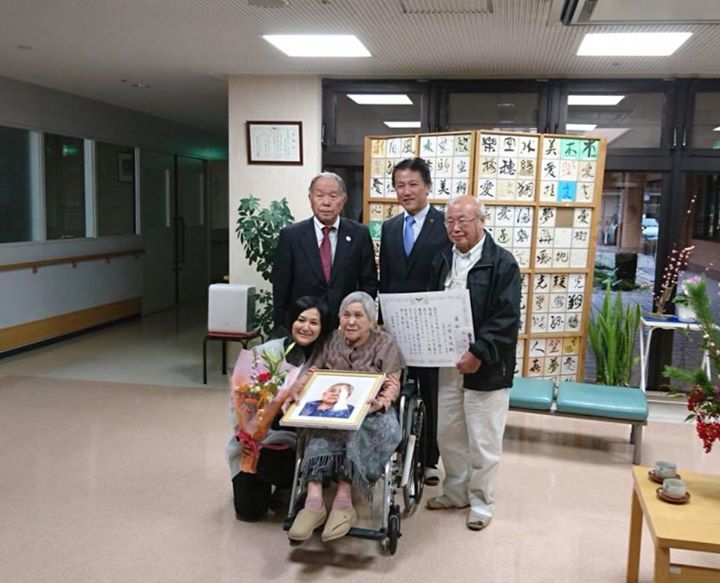 百歳お祝い訪問