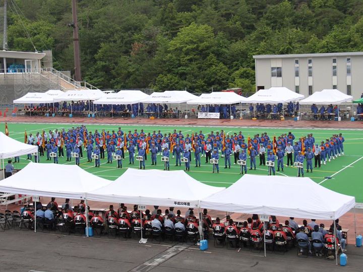 6月9日、第15回恵那市消防協会消防操法大会が、クリスタルパーク恵那スケート場にて開催されました。